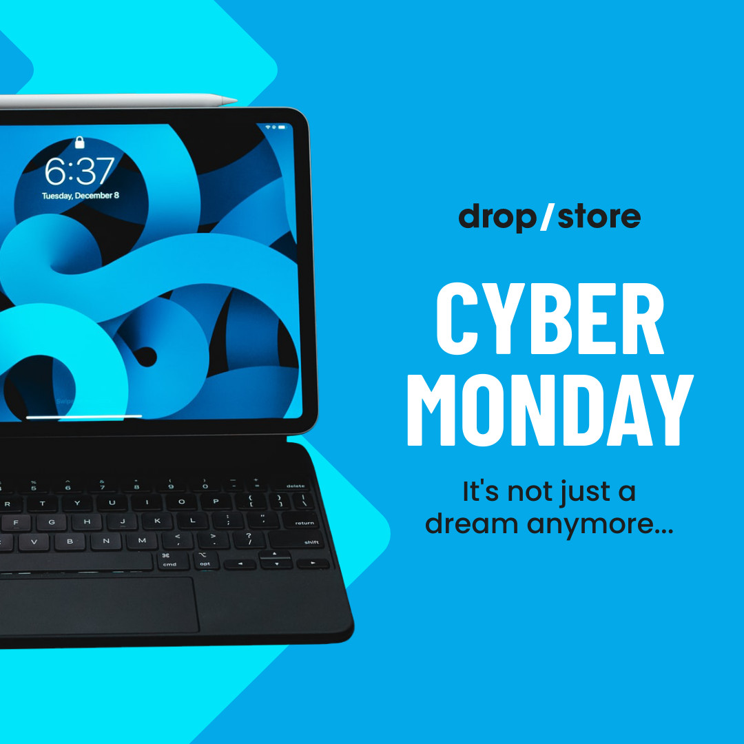 Cyber Monday Blue Laptop Dream 1080x1080 template