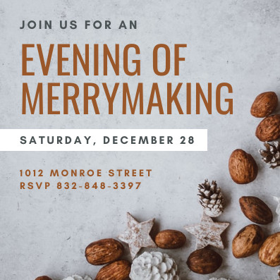 Evening of Christmas Merrymaking Invitation 397x397 template preview