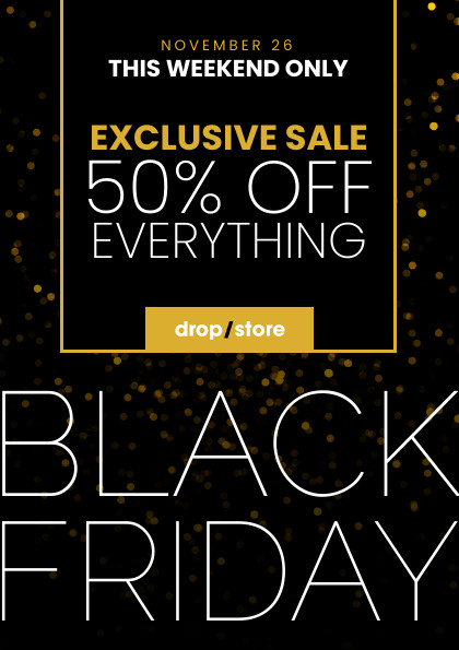 Black Friday Exclusive Gold Glitter Sales Flyer 420x595 template