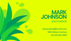 Cocktails Pina Colada Delivery Business – Card Template 252x144 template