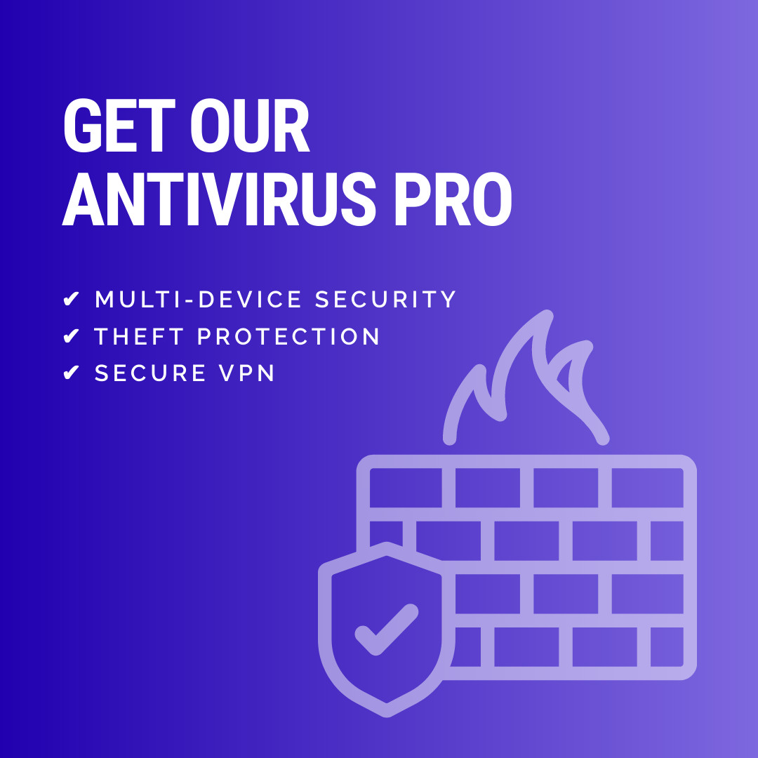Antivirus Pro Firewall and Security 1080x1080 template