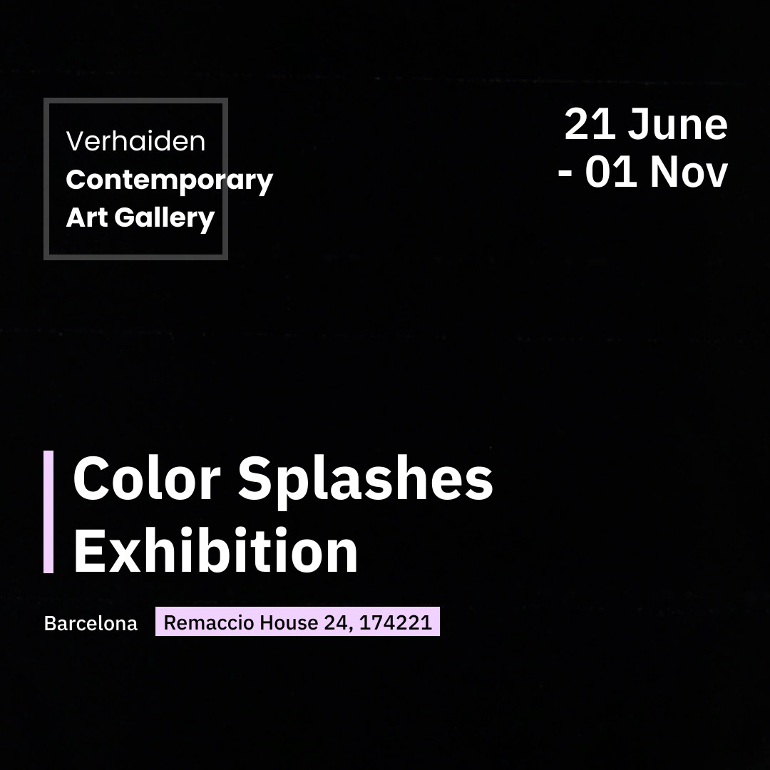 Art Gallery Color Splashes Exhibition Video 1080x1080 template