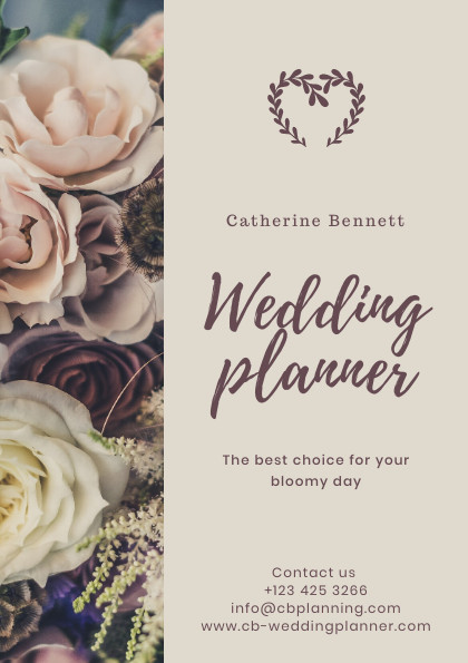 Wedding Planner Catherine – Flyer Template 420x595 template