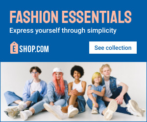 Blue Fashion Essentials Collection 300x250 template