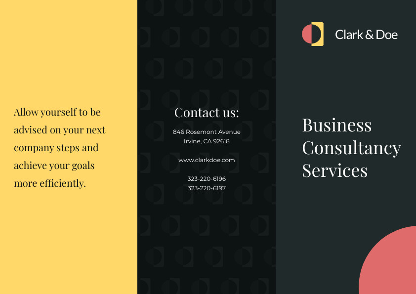 Clark and Doe Business Consultancy – Brochure Template 842x595 template