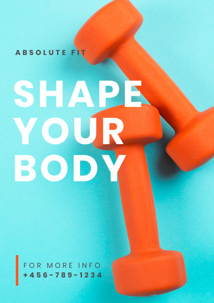 Shape Your Orange Body – Flyer Template 420x595 template preview