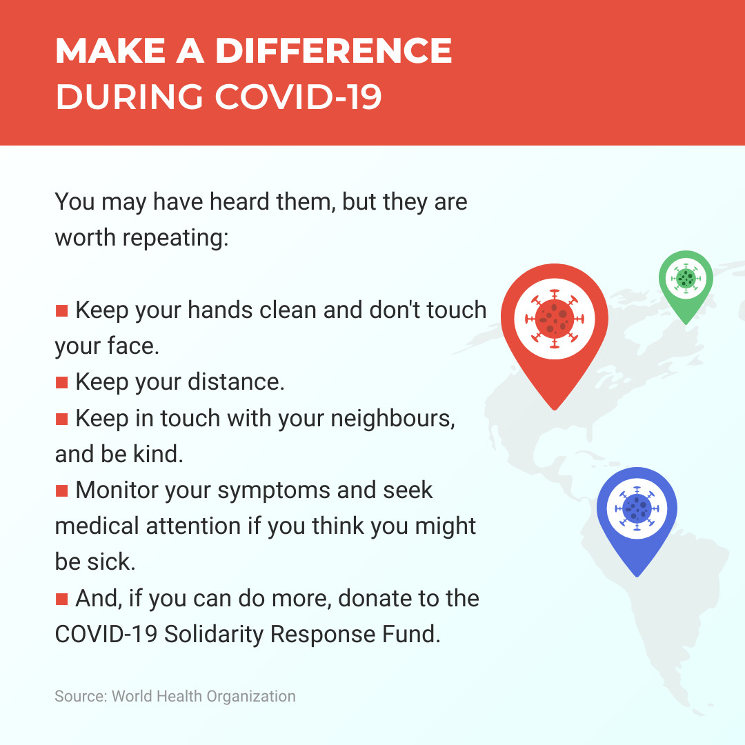 Make a Difference During COVID-19 1080x1080 template