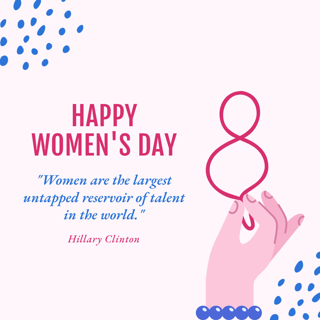 Happy Women's Day Talent 1080x1080 template preview