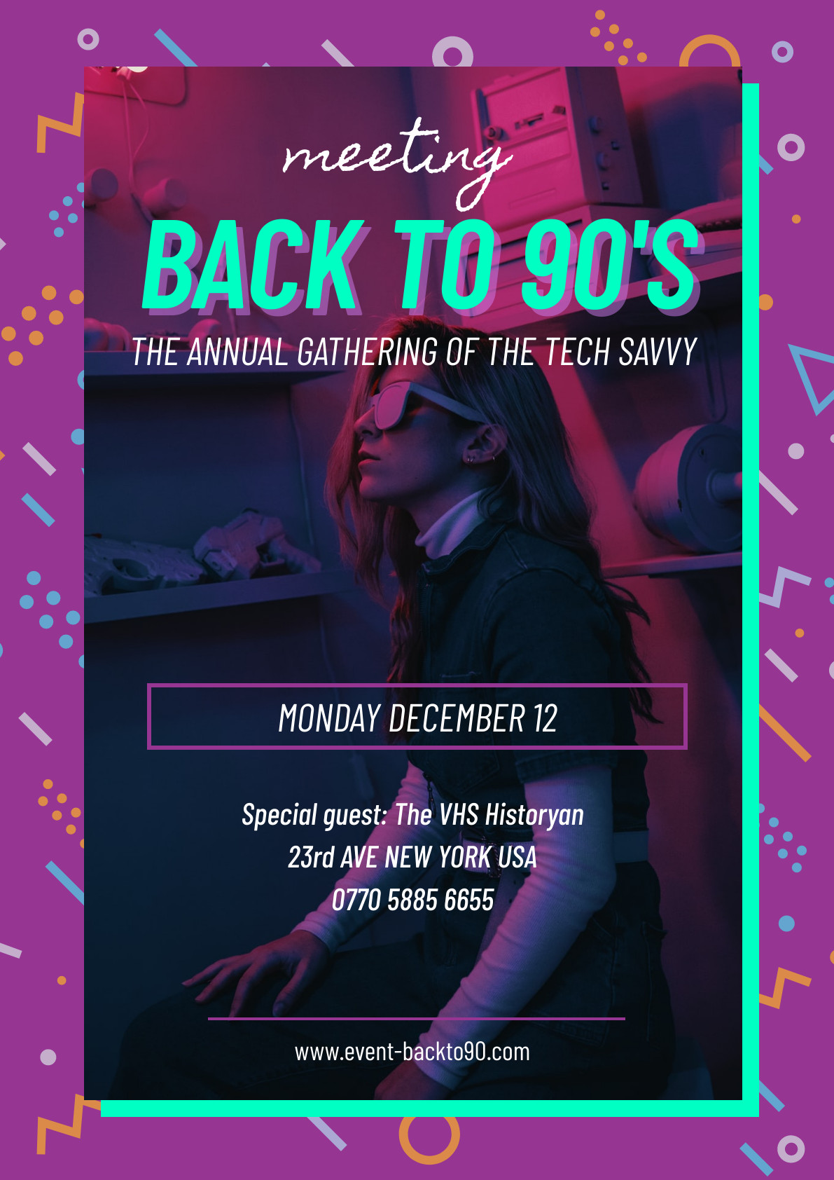 Back to 90 Annual Gathering – Poster Template 1191x1684 template