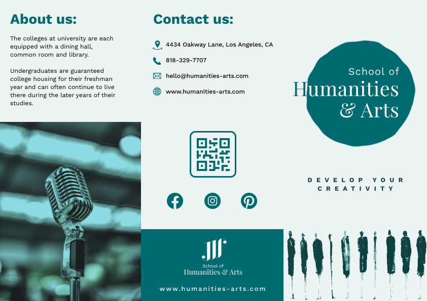 School of Humanities and Arts Green Brochure 842x595 template