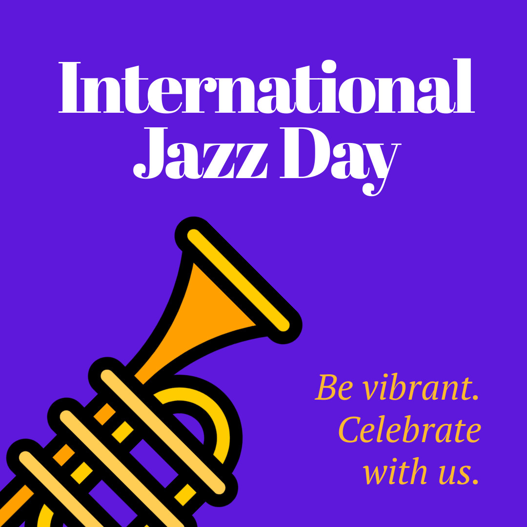 International Jazz Day  1080x1080 template