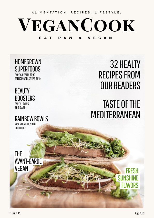 VeganCook Raw and Vegan Magazine – Cover Template 595x842 template preview