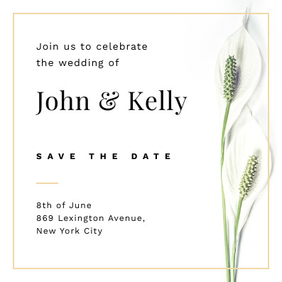 John and Kelly Save the Date – Invitation Template 397x397 template