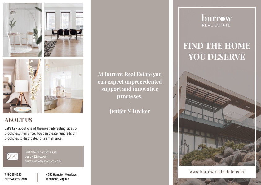 Find The Home You Deserve – Brochure Template 842x595 template