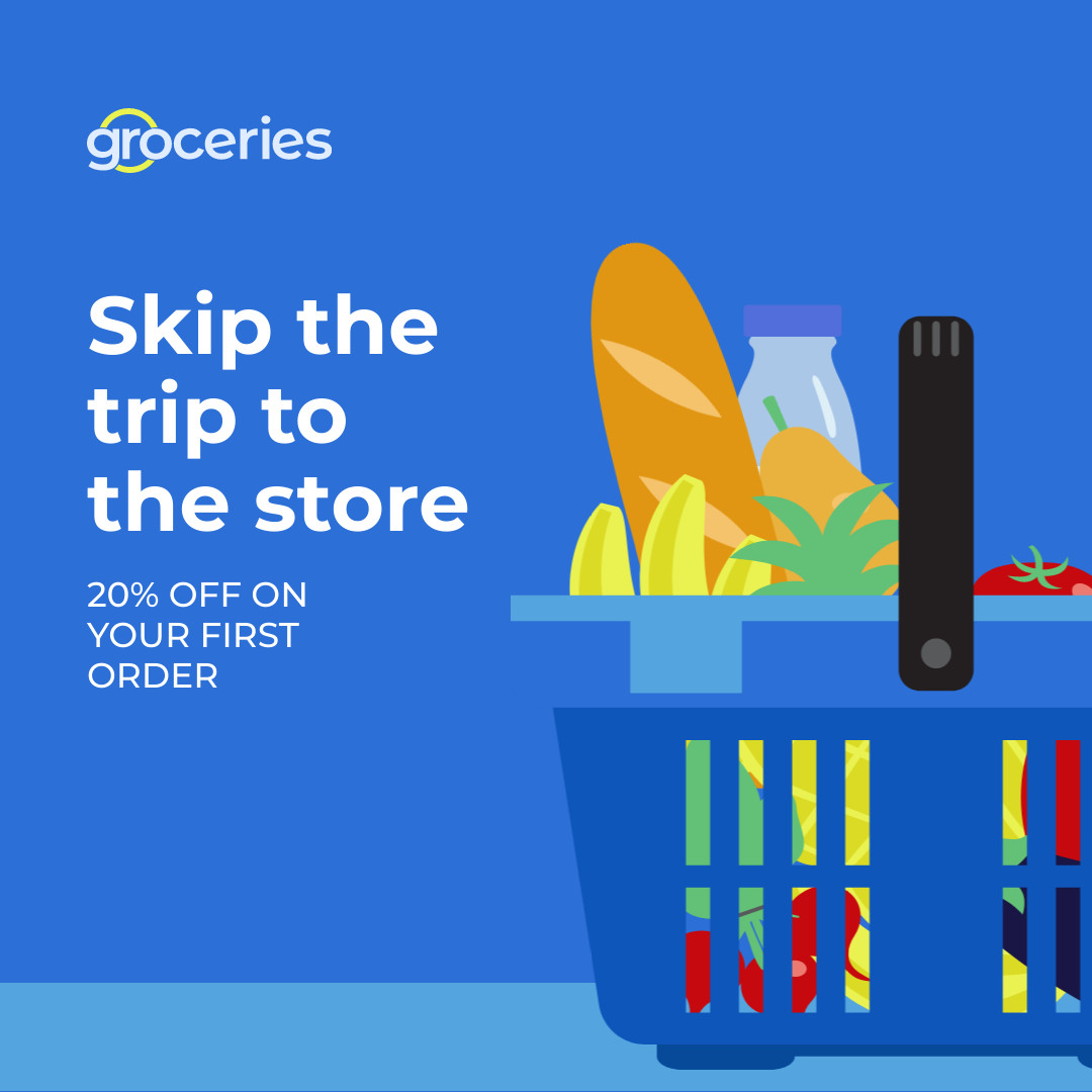 Skip The Trip Groceries Online 1080x1080 template