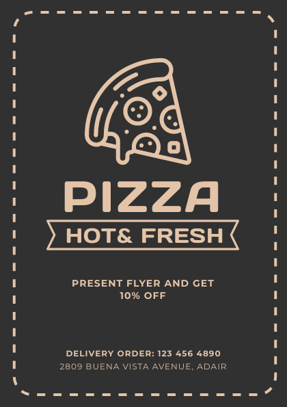 Pizza Hot Fresh – Flyer Template 420x595 template