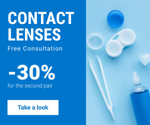 Contact Lenses Promo 300x250 template