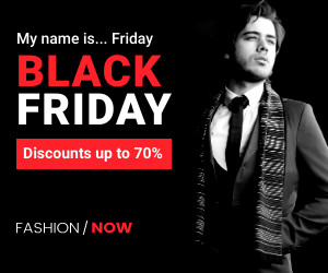 My Name is Black Friday 300x250 template