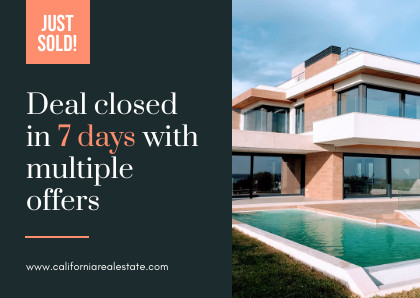 Real Estate Deal Closed with Multiple Offers Card 420x298 template