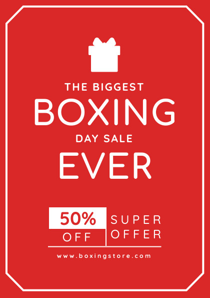The Biggest Boxing Day Sale Ever Flyer 420x595 template
