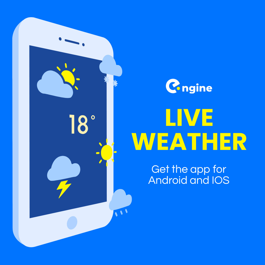 Live Weather App 1080x1080 template