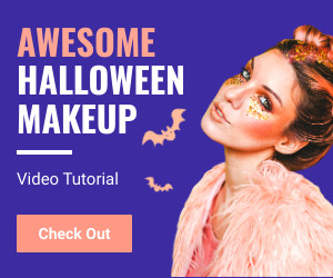 Awesome Halloween Makeup Tutorial 300x250 template