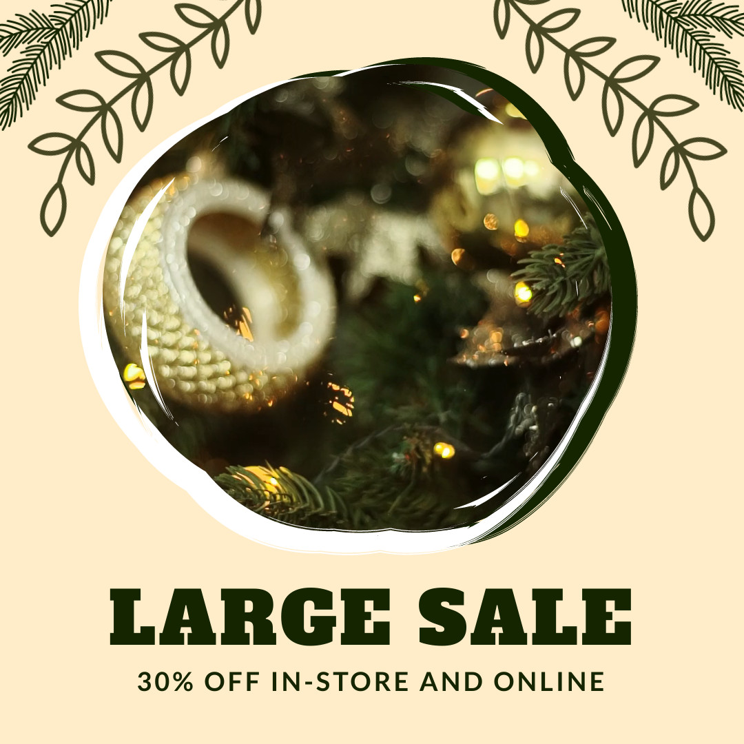 Christmas Tree Large Sale Video 1080x1080 template