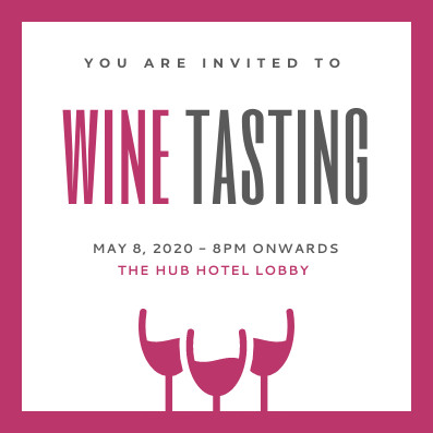 Rose Wine Tasting – Invitation Template 397x397 template preview