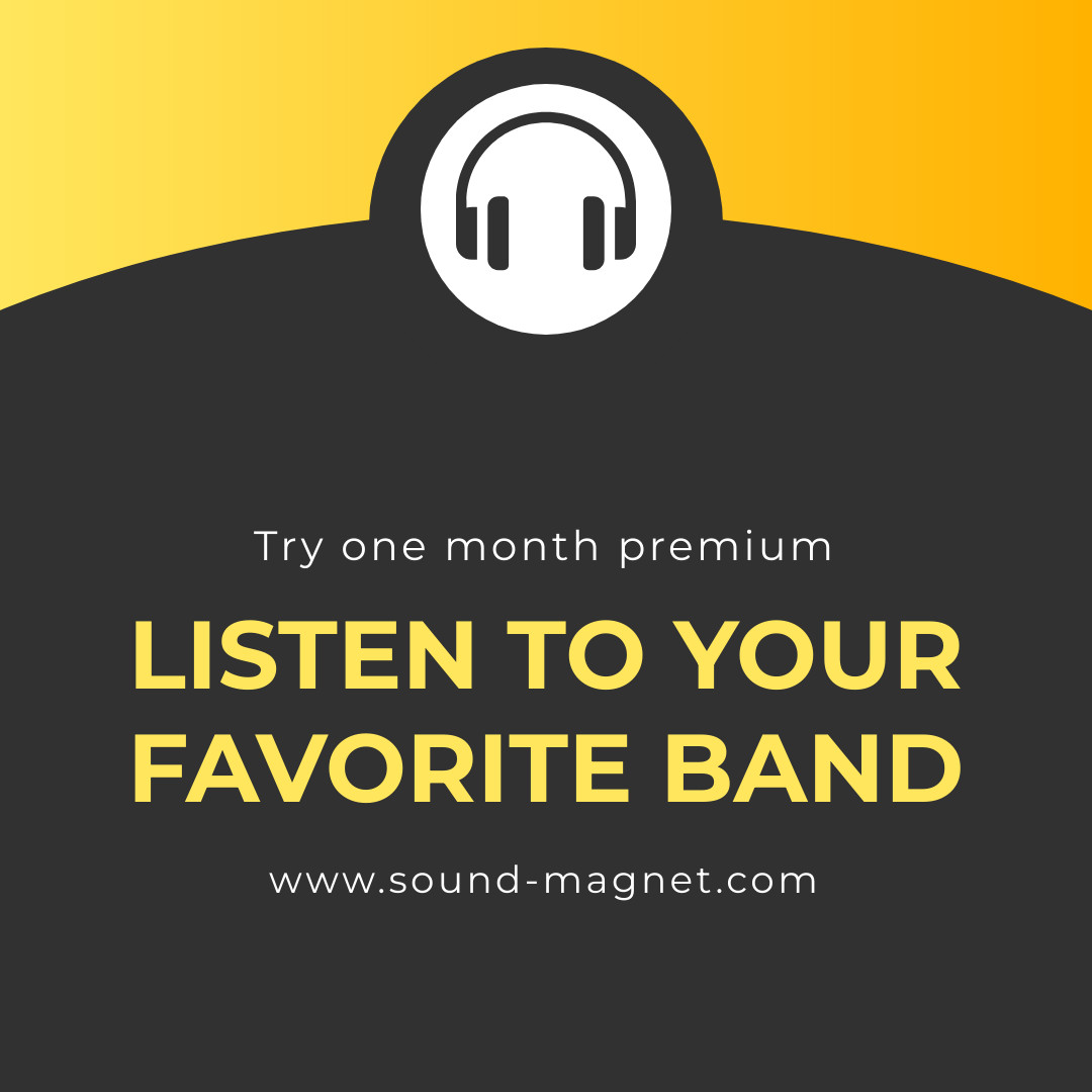 Listen to you Favorite Band Online 1080x1080 template