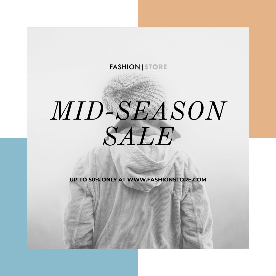 Fashion Mid-Season Sale Template 1080x1080 template