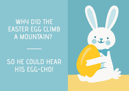 Funny Easter Bunny Egg-Cho Funny – Card Template 420x298 template