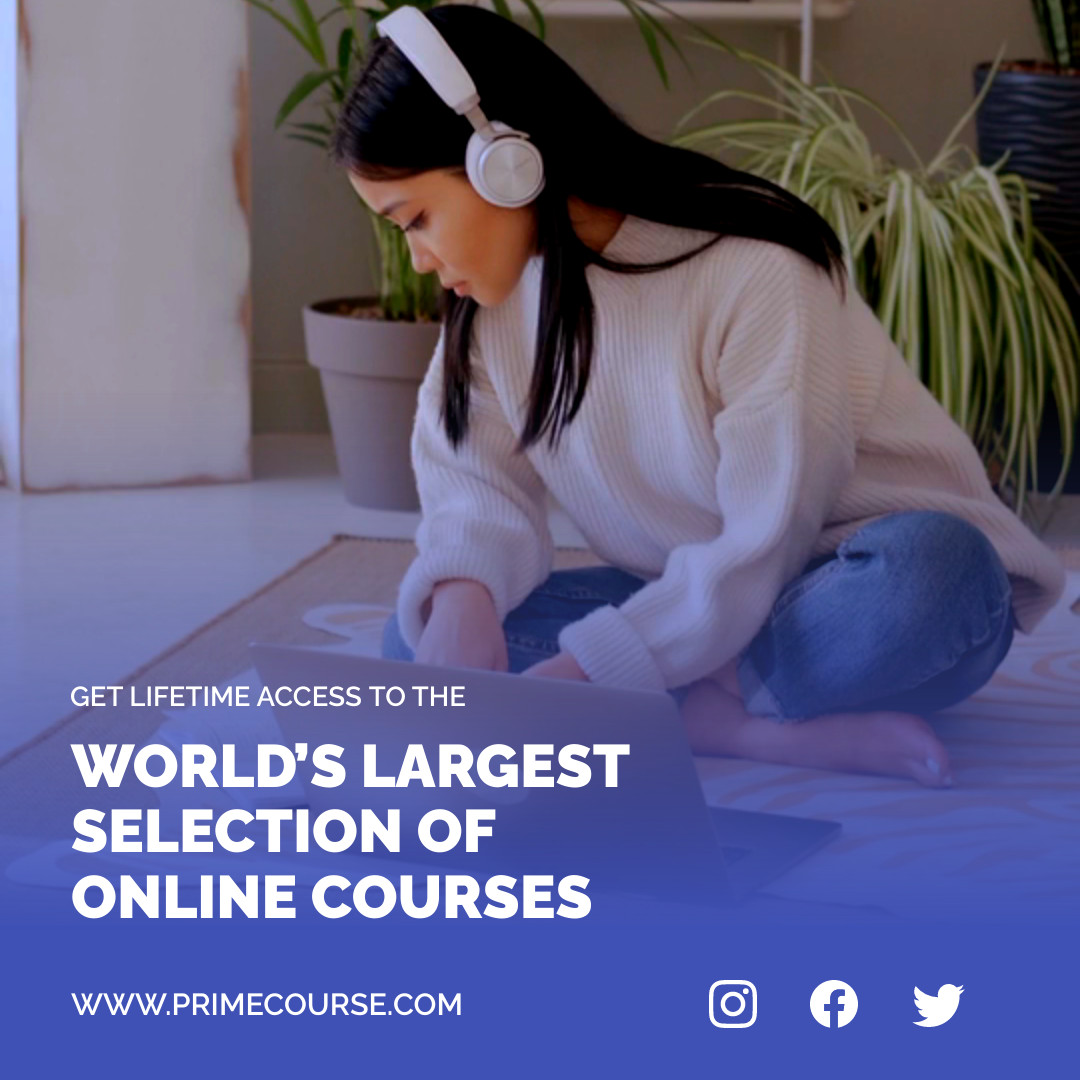 Largest Selection of Online Courses Video 1080x1080 template