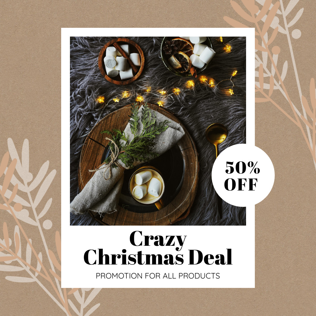Cozy Crazy Christmas Deal 1080x1080 template
