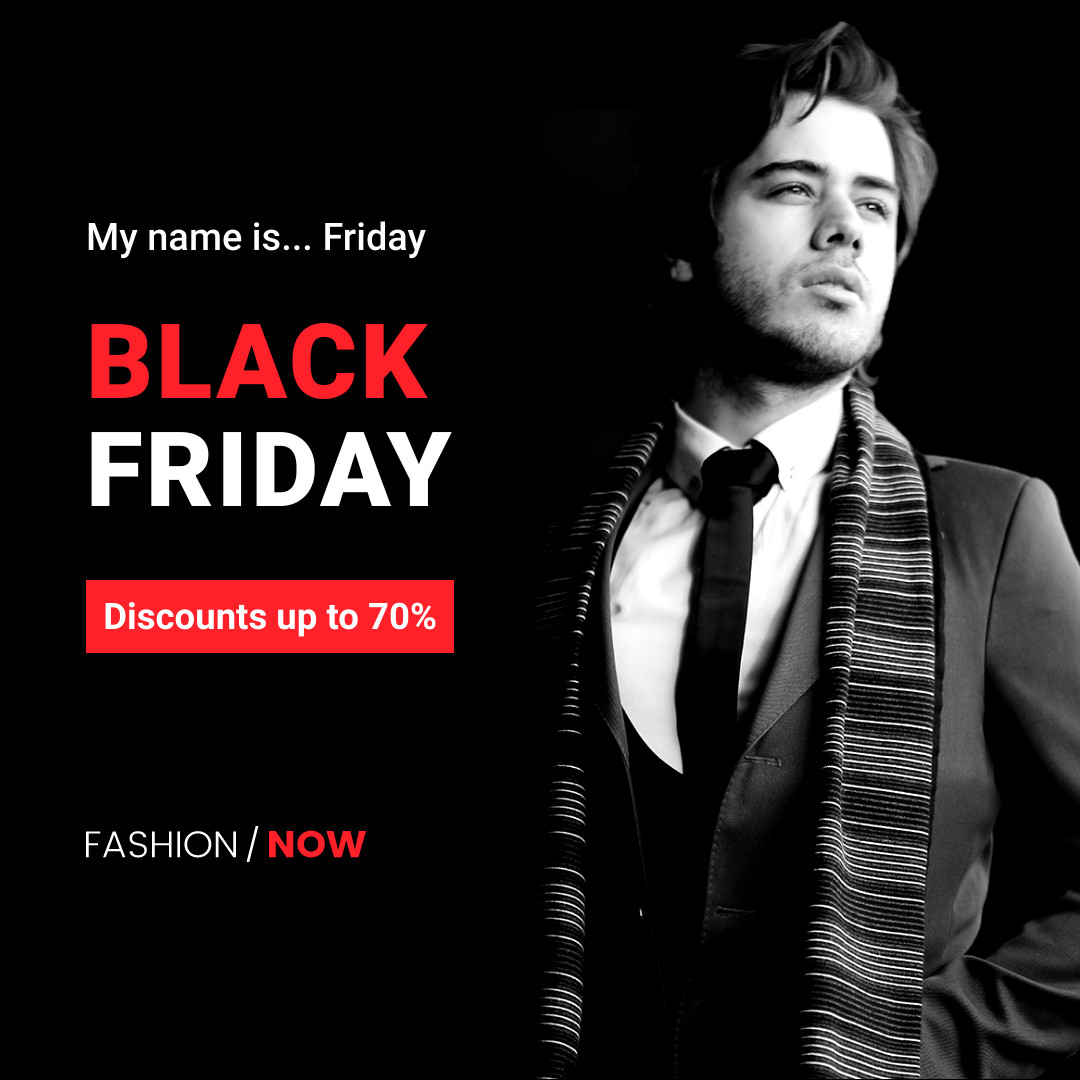 My Name is Black Friday 1080x1080 template