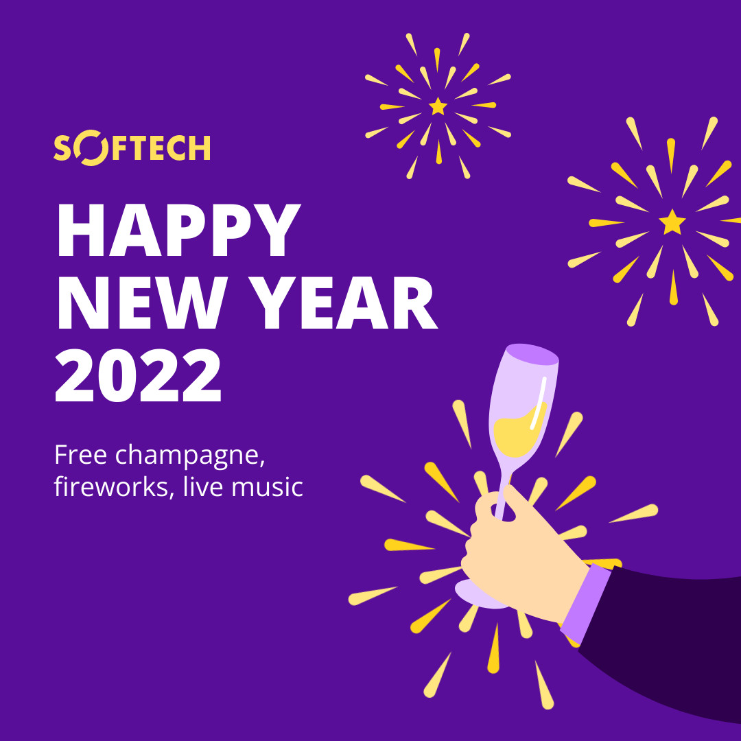 New Year 2022 Party Invitation 1080x1080 template
