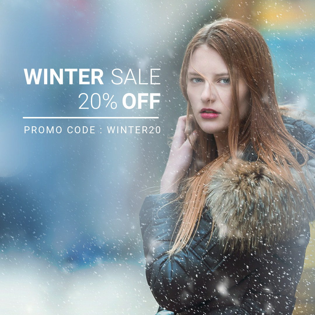 Winter Sale Facebook Post Template 1080x1080 template