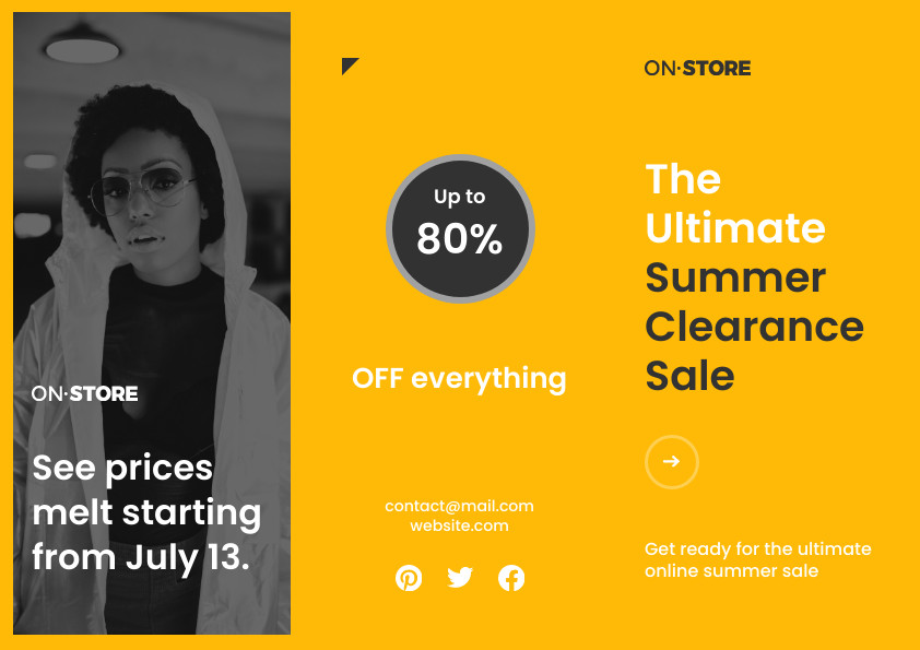 Ultimate Summer Clearance Sale Brochure 842x595 template