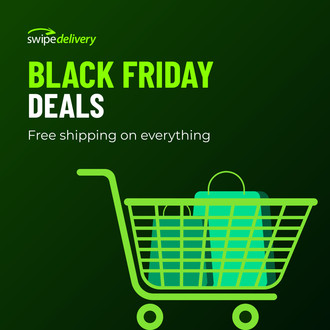 Green Delivery Black Friday 1080x1080 template