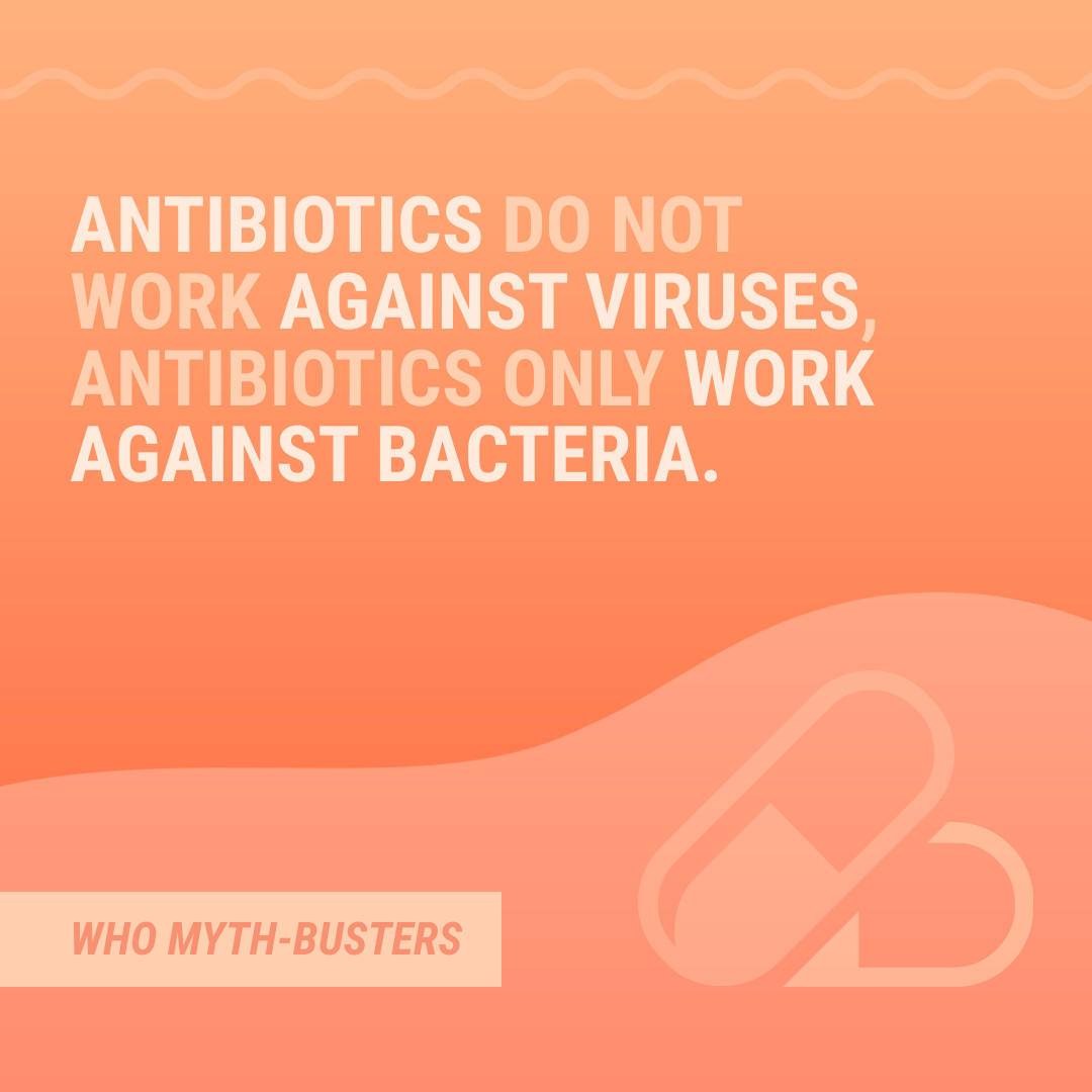 Myth COVID-19 Antibiotics 1080x1080 template