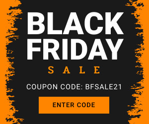 Orange Black Friday Sale Code 300x250 template