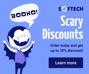 Halloween Vampire Scary Discounts 300x250 template