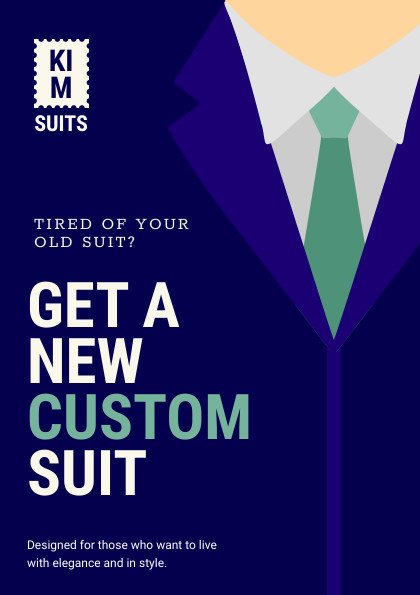 Kim Custom Suits – Flyer Template 420x595 template