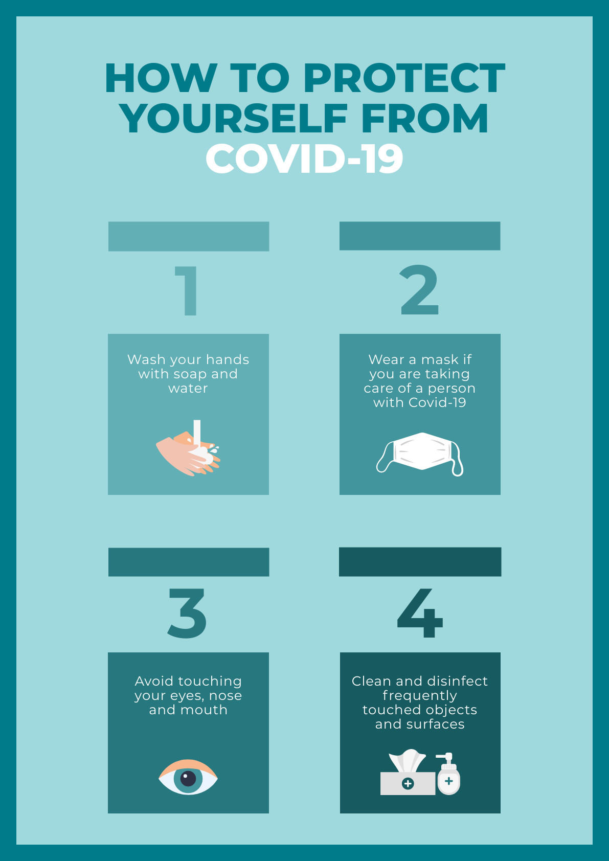 How to Protect Yourself from Coronavirus –Poster Template  1191x1684 template