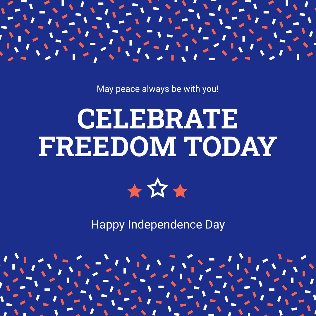 Celebrate Freedom on Independence Day 1080x1080 template