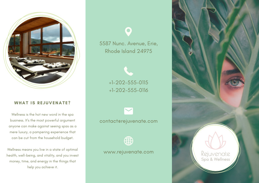 Rejuvenate Spa and Wellness Center – Brochure Template 842x595 template