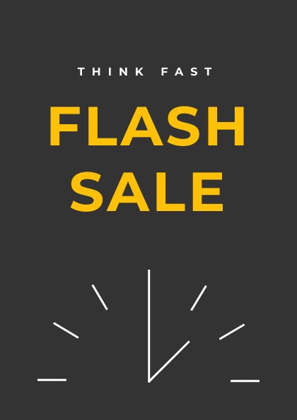 Think Fast Clock Sale – Flyer Template  420x595 template