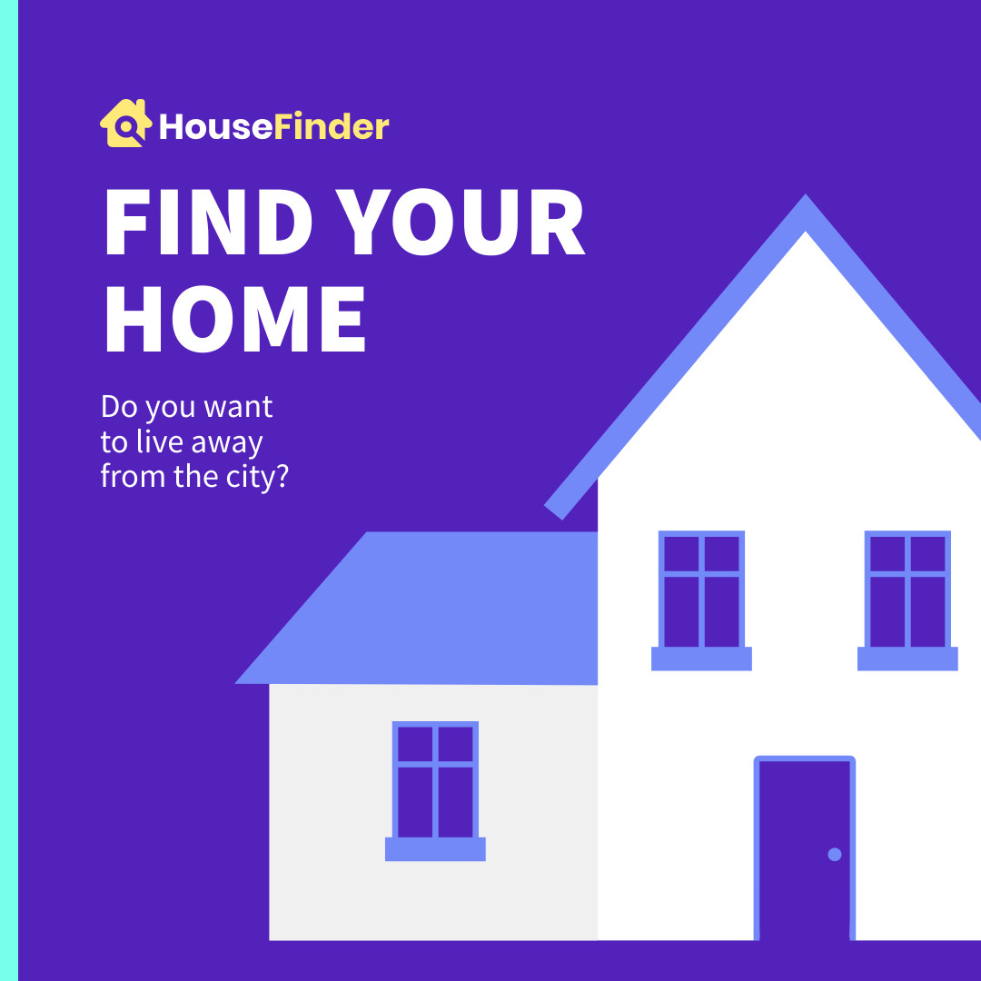 Find Your Home Away From the City  1080x1080 template