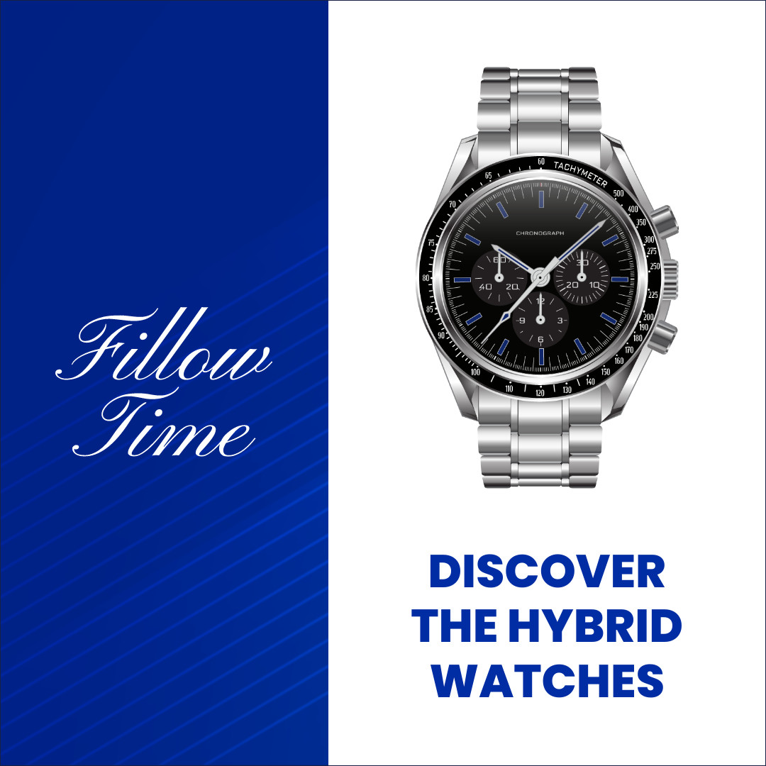 Elegant Blue Hybrid Watches 1080x1080 template