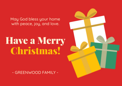 May God Bless Your Home This Christmas Card 420x298 template