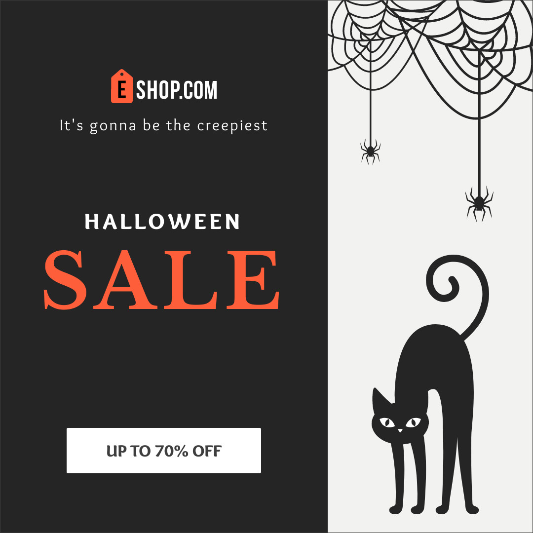 Creepiest Halloween Sale 1080x1080 template